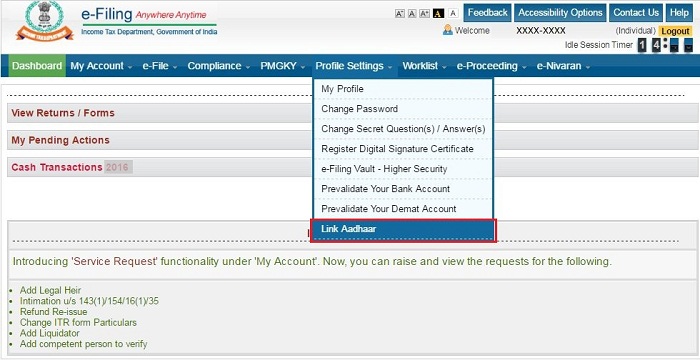 Link Aadhar Card