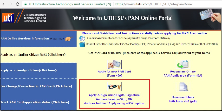 Online PAN Card Apply