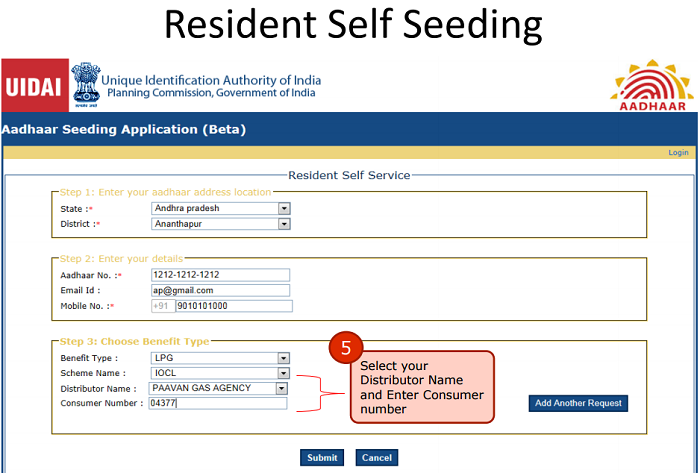 select Distributor Name and Consumer Number