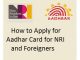 Apply for an Aadhar Card for NRI