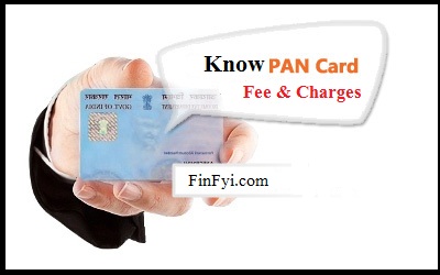 PAN Card Fee Charges