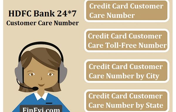 HDFC Bank Credit Card Customer Care Number